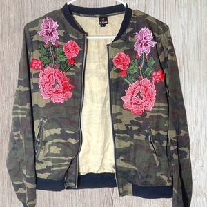 Camo Jacket with Embroidery